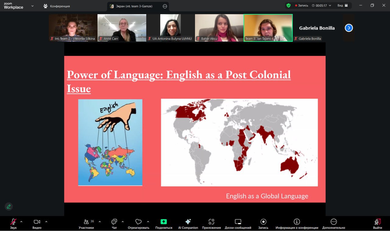 Діяльність альянсу ALINCO. Проєкт POWER CUBE. The Power of Language: English as Postcolonial Issue