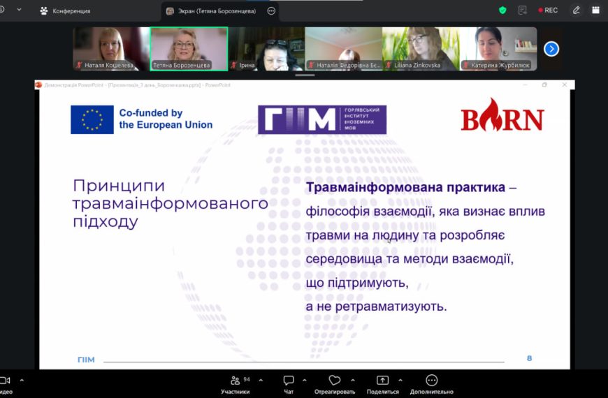 Проєкт BURN у дії: Літня школа-2026 для освітян та громадських активістів від психологів ГІІМ